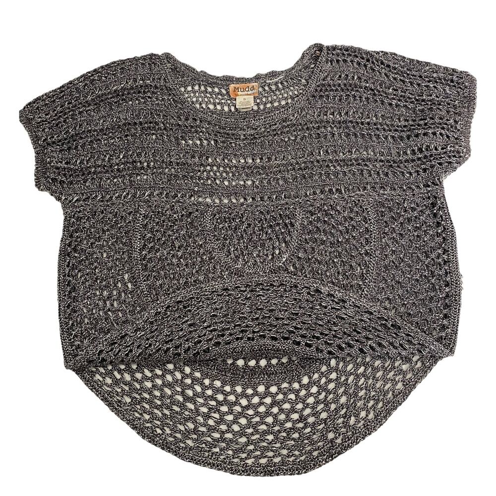 Mudd Women's Sweater Shrug Short Sleeve Size Small Gray - Picture 3 of 7